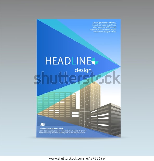 Brochure Design Corporate Business Template Annual Stock Vector