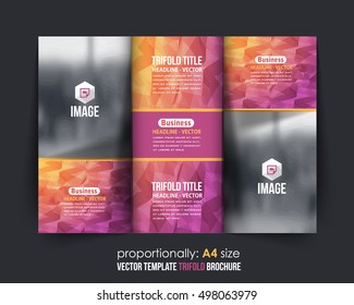 Brochure Design. Corporate Leaflet, Tri-Fold Cover Template