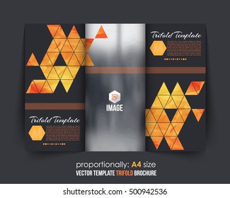 Brochure Design. Corporate Leaflet, Tri-Fold Cover Template