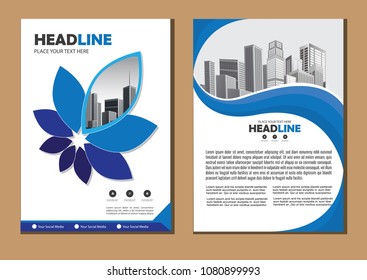 Brochure design, cover modern layout, annual report, poster, flyer in A4 with colorful triangles, geometric shapes for tech, science, market with light background