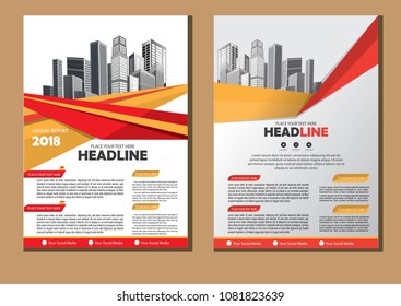 Brochure design, cover modern layout, annual report, poster, flyer in A4 with colorful triangles, geometric shapes for tech, science, market with light background