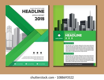 Brochure design, cover modern layout, annual report, poster, flyer in A4 with colorful triangles, geometric shapes for tech, science, market with light background