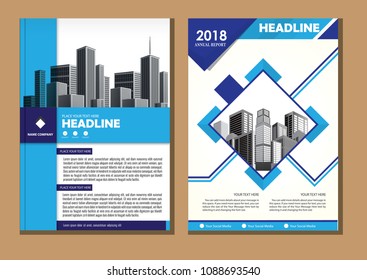 Brochure design, cover modern layout, annual report, poster, flyer in A4 with colorful triangles, geometric shapes for tech, science, market with light background
