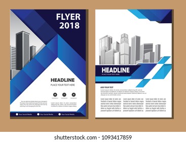Brochure design, cover modern layout, annual report, poster, flyer in A4 with colorful triangles, geometric shapes for tech, science, market with light background
