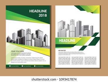 Brochure design, cover modern layout, annual report, poster, flyer in A4 with colorful triangles, geometric shapes for tech, science, market with light background
