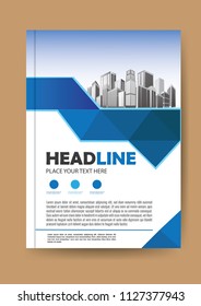 Brochure design, cover modern layout, annual report, poster, flyer in A4 with colorful triangles, geometric shapes for tech, science, market with light background