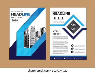 Brochure design, cover modern layout, annual report, poster, flyer in A4 with colorful triangles, geometric shapes for tech, science, market with light background