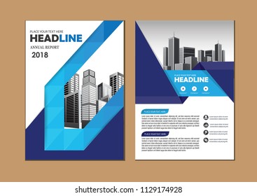Brochure design, cover modern layout, annual report, poster, flyer in A4 with colorful triangles, geometric shapes for tech, science, market with light background