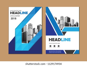 Brochure design, cover modern layout, annual report, poster, flyer in A4 with colorful triangles, geometric shapes for tech, science, market with light background