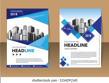 Brochure design, cover modern layout, annual report, poster, flyer in A4 with colorful triangles, geometric shapes for tech, science, market with light background