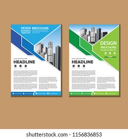 Brochure design, cover modern layout, annual report, poster, flyer in A4 with colorful triangles, geometric shapes for tech, science, market with light background