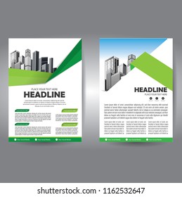 Brochure design, cover modern layout, annual report, poster, flyer in A4 with colorful triangles, geometric shapes for tech, science, market with light background