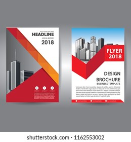 Brochure design, cover modern layout, annual report, poster, flyer in A4 with colorful triangles, geometric shapes for tech, science, market with light background
