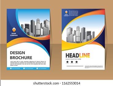 Brochure design, cover modern layout, annual report, poster, flyer in A4 with colorful triangles, geometric shapes for tech, science, market with light background