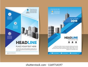 Brochure design, cover modern layout, annual report, poster, flyer in A4 with colorful triangles, geometric shapes for tech, science, market with light background