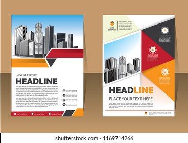 Brochure design, cover modern layout, annual report, poster, flyer in A4 with colorful triangles, geometric shapes for tech, science, market with light background