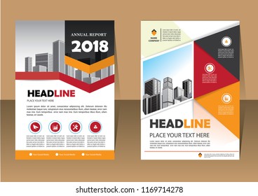 Brochure design, cover modern layout, annual report, poster, flyer in A4 with colorful triangles, geometric shapes for tech, science, market with light background