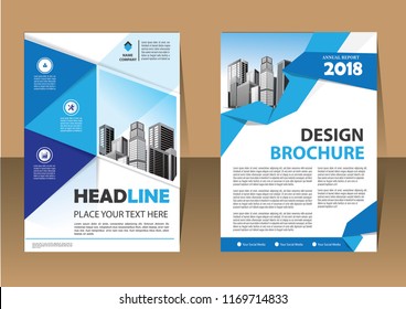 Brochure design, cover modern layout, annual report, poster, flyer in A4 with colorful triangles, geometric shapes for tech, science, market with light background
