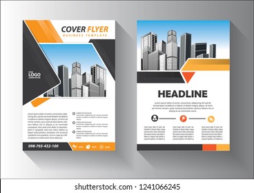 Brochure design, cover modern layout, annual report, poster, flyer in A4 with colorful triangles, geometric shapes for tech, science, market with light background