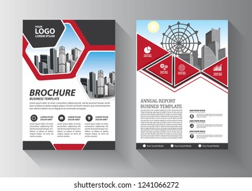Brochure design, cover modern layout, annual report, poster, flyer in A4 with colorful triangles, geometric shapes for tech, science, market with light background