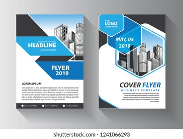 Brochure design, cover modern layout, annual report, poster, flyer in A4 with colorful triangles, geometric shapes for tech, science, market with light background