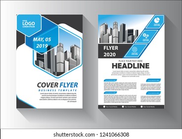 Brochure design, cover modern layout, annual report, poster, flyer in A4 with colorful triangles, geometric shapes for tech, science, market with light background