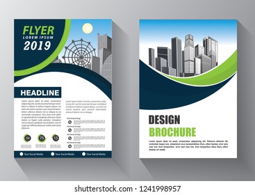Brochure design, cover modern layout, annual report, poster, flyer in A4 with colorful triangles, geometric shapes for tech, science, market with light background