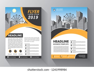 Brochure design, cover modern layout, annual report, poster, flyer in A4 with colorful triangles, geometric shapes for tech, science, market with light background