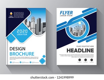 Brochure design, cover modern layout, annual report, poster, flyer in A4 with colorful triangles, geometric shapes for tech, science, market with light background