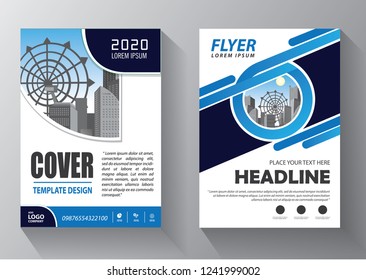 Brochure design, cover modern layout, annual report, poster, flyer in A4 with colorful triangles, geometric shapes for tech, science, market with light background