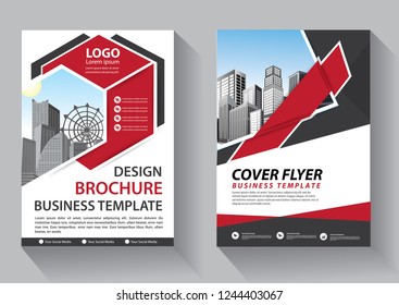 Brochure design, cover modern layout, annual report, poster, flyer in A4 with colorful triangles, geometric shapes for tech, science, market with light background