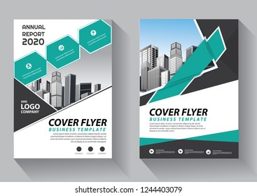 Brochure design, cover modern layout, annual report, poster, flyer in A4 with colorful triangles, geometric shapes for tech, science, market with light background