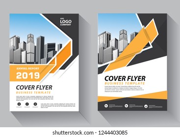 Brochure design, cover modern layout, annual report, poster, flyer in A4 with colorful triangles, geometric shapes for tech, science, market with light background