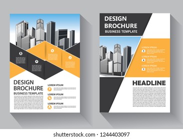 Brochure design, cover modern layout, annual report, poster, flyer in A4 with colorful triangles, geometric shapes for tech, science, market with light background