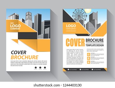 Brochure design, cover modern layout, annual report, poster, flyer in A4 with colorful triangles, geometric shapes for tech, science, market with light background
