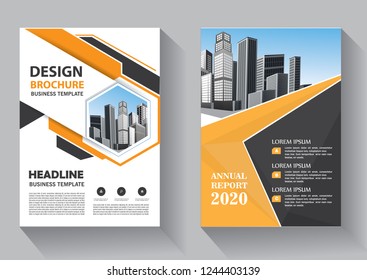 Brochure design, cover modern layout, annual report, poster, flyer in A4 with colorful triangles, geometric shapes for tech, science, market with light background