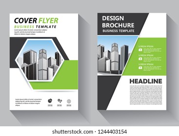 Brochure design, cover modern layout, annual report, poster, flyer in A4 with colorful triangles, geometric shapes for tech, science, market with light background