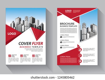 Brochure design, cover modern layout, annual report, poster, flyer in A4 with colorful triangles, geometric shapes for tech, science, market with light background