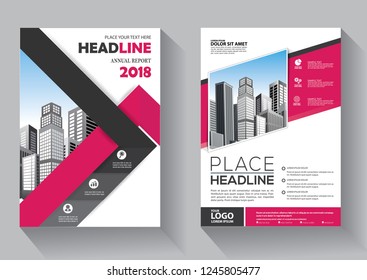 Brochure design, cover modern layout, annual report, poster, flyer in A4 with colorful triangles, geometric shapes for tech, science, market with light background