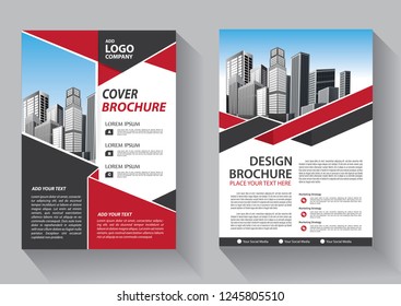 Brochure design, cover modern layout, annual report, poster, flyer in A4 with colorful triangles, geometric shapes for tech, science, market with light background