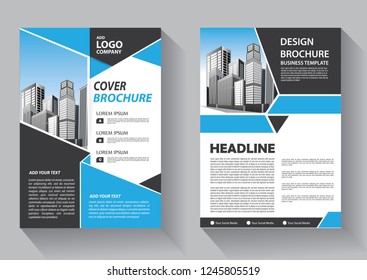 Brochure design, cover modern layout, annual report, poster, flyer in A4 with colorful triangles, geometric shapes for tech, science, market with light background