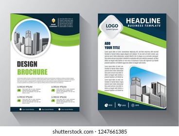 Brochure design, cover modern layout, annual report, poster, flyer in A4 with colorful triangles, geometric shapes for tech, science, market with light background