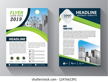 Brochure design, cover modern layout, annual report, poster, flyer in A4 with colorful triangles, geometric shapes for tech, science, market with light background