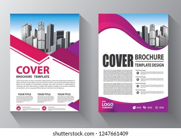 Brochure design, cover modern layout, annual report, poster, flyer in A4 with colorful triangles, geometric shapes for tech, science, market with light background