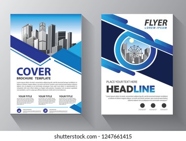 Brochure design, cover modern layout, annual report, poster, flyer in A4 with colorful triangles, geometric shapes for tech, science, market with light background