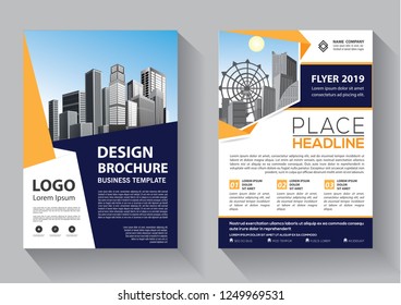 Brochure design, cover modern layout, annual report, poster, flyer in A4 with colorful triangles, geometric shapes for tech, science, market with light background