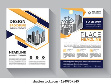 Brochure design, cover modern layout, annual report, poster, flyer in A4 with colorful triangles, geometric shapes for tech, science, market with light background