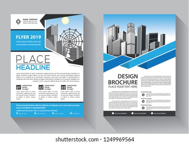 Brochure design, cover modern layout, annual report, poster, flyer in A4 with colorful triangles, geometric shapes for tech, science, market with light background