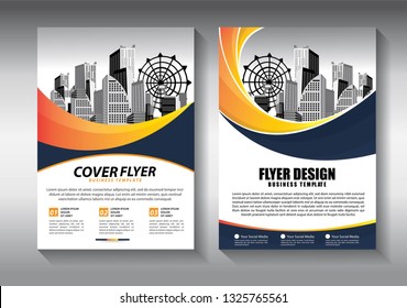 Brochure design, cover modern layout, annual report, poster, flyer in A4 with colorful triangles, geometric shapes for tech, science, market with light background