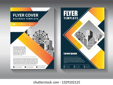 Brochure design, cover modern layout, annual report, poster, flyer in A4 with colorful triangles, geometric shapes for tech, science, market with light background